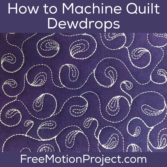 Learn how to machine quilt Dew Drops in a video tutorial with Leah Day.